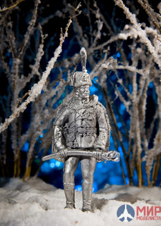 267  Ратник 54 мм Обер-офицер гусарского Александрийского полка, 1914 год.  олово