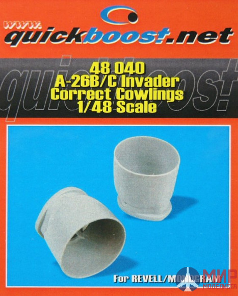 QB48040 Quickboost 1/48 A-26B/C correct cowling (Revell, Monogram)