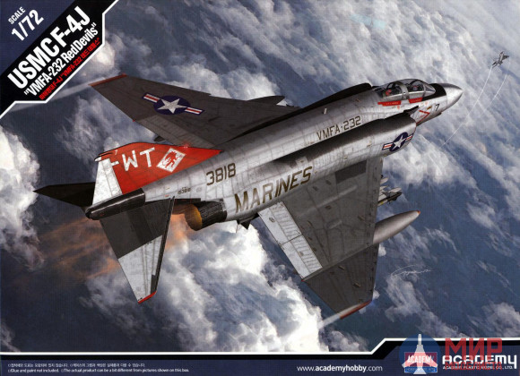 12556 Academy 1/72 Самолёт USMC F-4J "VMFA-232 Red Devils"