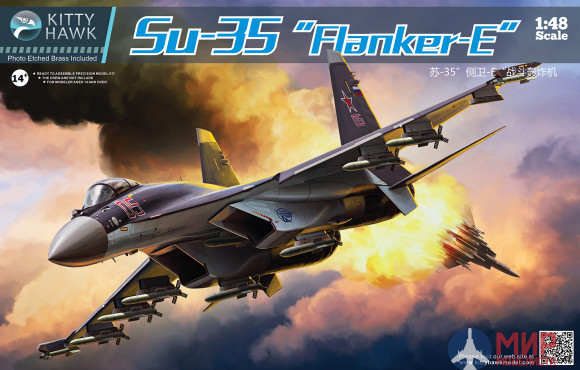 KH80142 Kitty Hawk 1/48 Самолет Su-35 Flanker-E