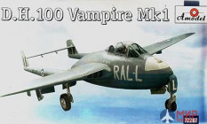 AMO72207 Amodel 1/72 D.H.100 Vampire Mk1 истребитель ВВС Великобритании