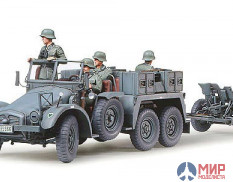 35259 Tamiya 1/35 Немецкий грузовик с 37мм пушкой Krupp Protze Towing Truck w/37mm