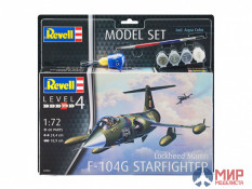 63904 REVELL ПОДАРОЧНЫЙ НАБОР. ИСТРЕБИТЕЛЬ LOCKHEED MARTIN F-104G STARFIGHTER (1:72)