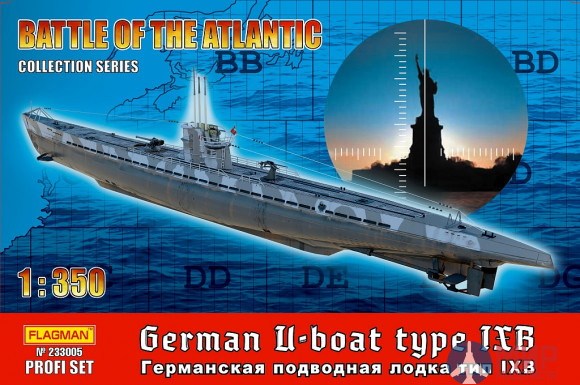 233005 Флагман 1/350 Германская подводная лодка типа IXB PROFI SET