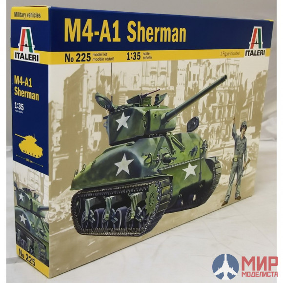 0225 Italeri танк  M4 A1 SHERMAN (1:35)