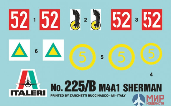 0225 Italeri танк  M4 A1 SHERMAN (1:35)
