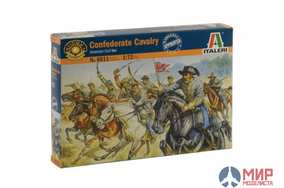 6011 Italeri 1/72 Солдаты CONFEDERATE CAVALRY (AMERICAN CIVIL WAR)