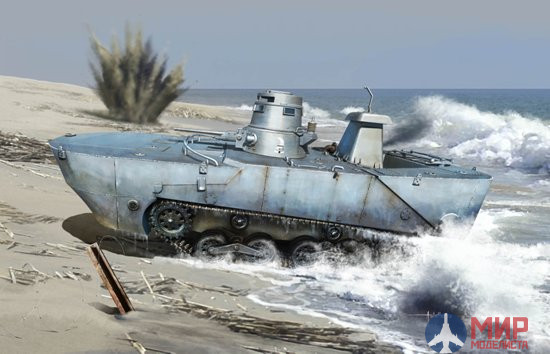 6916 Dragon танк IJN Type 2 (Ka-Mi) Amphibious Tank w/Floating Pontoon Early Production 1/35