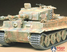 35146 Tamiya 1/35 Танк TIGER I Ausf.E (поздняя версия) c наборными траками и командиром