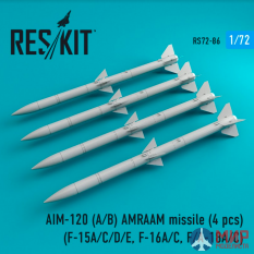 RS72-0086 ResKit AIM-120 (A/B) AMRAAM ракета (4 шт.)