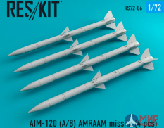 RS72-0086 ResKit AIM-120 (A/B) AMRAAM ракета (4 шт.)