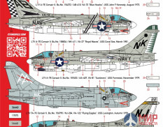 CTA034 Cut then Add 1/72 "Corsairs from both Coasts" - A-7 B/E, TA-7C, USN Aircraft, 5 markings.