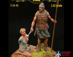 F-54-049 Altores Studio 1/32 54mm Древний воин с пленницей  Андроновская культура 2000-900 г. до н.э