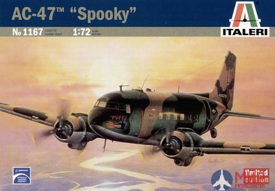 1167 Italeri 1/72 Самолет AC-47 Spooky LIMITED EDITION