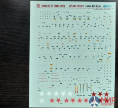 LHD72011 Linden Hill decals 1/72 Complete Technical Stencil Data Su-27 Flanker