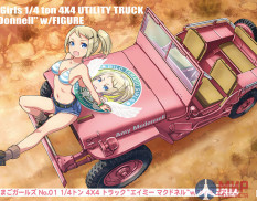 52156 Hasegawa 1/24 Машина Wild Egg Girls 1/4 ton 4x4 UTILITY TRUCK "Amy McDonnell" w/FIGURE