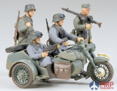 35016 Tamiya 1/35 Немецкий мотоцикл BMW R75 + 4 фигуры