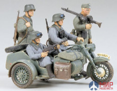 35016 Tamiya 1/35 Немецкий мотоцикл BMW R75 + 4 фигуры