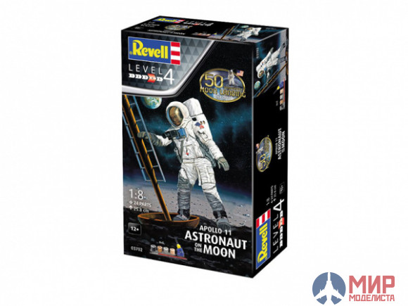 03702 REVELL APOLLO 11 АСТРОНАВТ НА ЛУНЕ (1:8)