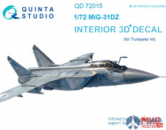 QD72015 Quinta Studio 3D Декаль интерьера кабины МиГ-31ДЗ