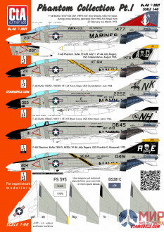 CTA040 Cut then Add 1/48 Phantom Collection Pt.I - F-4B/G/N, 5 marking option: VMFA-531,VF-84 x 2, V