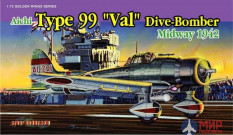 5107 Dragon самолёт Aichi Type 99 "Val" Dive-Bomber, Midway 1942  1/72