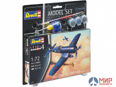 63917 REVELL ПОДАРОЧНЫЙ НАБОР. ПАЛУБНЫЙ ИСТРЕБИТЕЛЬ FAU-1B CORSAIR ROYAL NAVY (1:72)