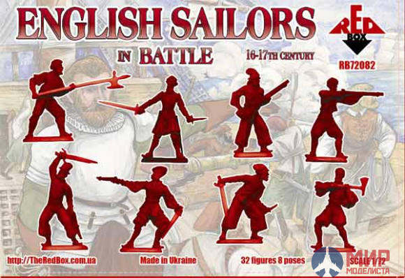 RB72082 Red Box 1/72 English Sailors in Battle 16-17 century