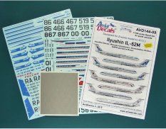 AVD144-09 Avia Decals 1/144 Декаль Ильюшин Ил-62М