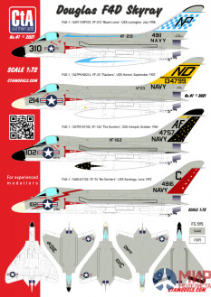 CTA041 Cut then Add 1/72 Douglas F4D Skyray - 4 marking options:  VF-23, VF-74, VF-162, VF-213