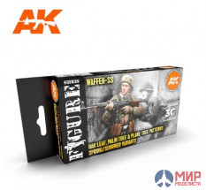 AK11626 AK INTERACTIVE НАБОР КРАСОК 3G "ЛЕТНИЙ КАМУФЛЯЖ СС WWII", 6ШТ