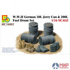 MC16002 Classy Hobby 1/16 W.W.II German 20L Jerry Can & 200L Fuel Drum Set.