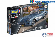 07037 REVELL КАБРИОЛЕТ CORVETTE ROADSTER 1958 ГОДА (1:25)