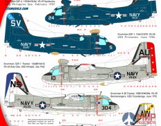 CTA043 Cut then Add 1/72 "Stoof One, Two, Three" - Grumman S-2 Tracker, Dark Blue and Hi-Viz, 6 Mark