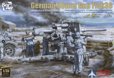 BT-2013 Border 1/35 German 88mm Gun Flak 36 с 6 фигурами