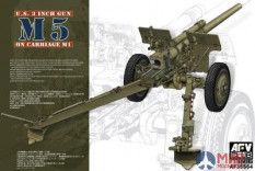 AF35S64 AFV Club 1/35 Пушка 3inc. Gun M5 On Carriage M1