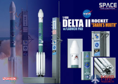 56334 Dragon космический аппарат   Delta II Rocket "Shark's Mouth" w/Launch Pad 1/400