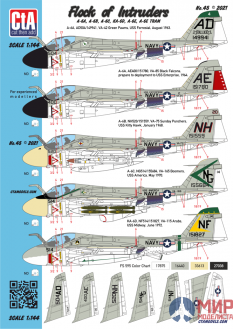 CTA045 Cut then Add 1/144 "Flock of Intruder" - A-6 attack and tanker versions. 9 markings, USN.