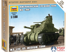 6264 Звезда 1/100 Американский средний танк M3 "Ли"