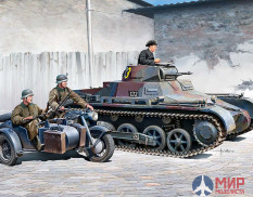 13556 Academy 1/35 German Panzer I Ausf.B & Motorcycle Zündapp KS750 w/sidecar