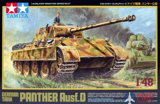 32597 Tamiya 1/48 немецкий танк Panther Ausf. D с фигурой командира.