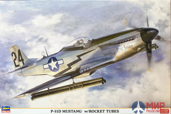 08244 Hasegawa 1/32 Самолет P-51D Mustang with rocket tubes