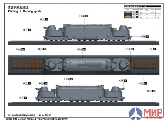 00223 Trumpeter 1/35 Бронепоезд немецкий №16