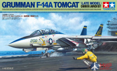 61122 Tamiya 1/48 Истребитель Grumman F-14A Tomcat (Late) Carrier Launch Set