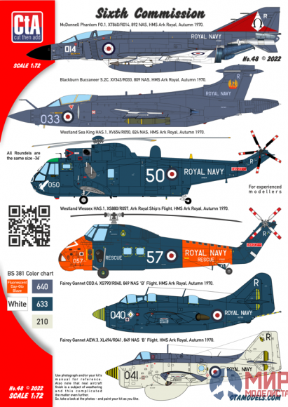 CTA048 Cut then Add 1/72 "Sixth Comission" - HMS Ark Royal Air Group, Phantom, Buccaneer, Sea King,