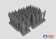 NSA144503 North Star Models 1/144 Фигуры немецких подводников в летней форме. Статичные. Набор 1