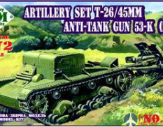 UM2-410 UM 1/72 Артилл. тягач Т-26Т / Противотанковая 45 мм пушка 53-К