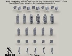LRE35029 LiveResin Рация армии США AN-PRC-148 Multiband Inter-Intra Team Radio с чехлом 1/35