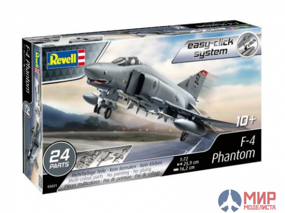 03651 REVELL АМЕРИКАНСКИЙ ИСТРЕБИТЕЛЬ-БОМБАРДИРОВЩИК F-4E PHANTOM (1:72)