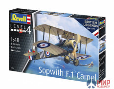 03906 REVELL БРИТАНСКИЙ ОДНОМЕСТНЫЙ ИСТРЕБИТЕЛЬ SOPWITH F.1 CAMEL (1:48)